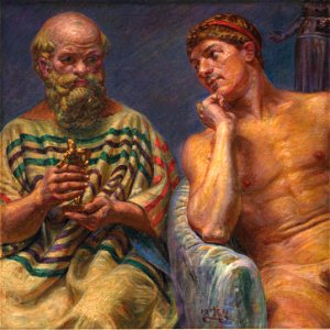 Kristian Zahrtmann - Socrates and Alcibiades - KMS8219 - Statens Museum for Kunst