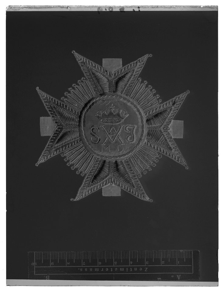 Kraschan för högsta eller generalkommendörsgraden av Amaranterorden Sverige, ca 1850 - Livrustkammaren - 28053-negative