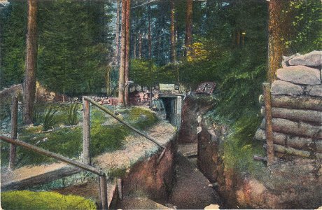 Kriegsbilder Vogesen, Wohlangelegter Unterstand
