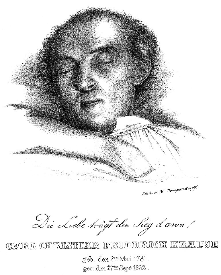 Karl Christian Friedrich Krause auf dem Sterbebett