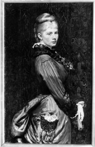 Christian Krohg - Kammerherrinne Lucy Parr Egeberg - Norsk portrettarkiv - Riksantikvaren - E000030