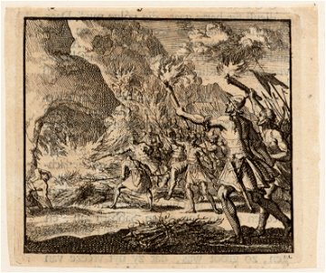 Krijgslieden van Antiochus Epiphanes gaan te keer op de sabbat, objectnr A 47853
