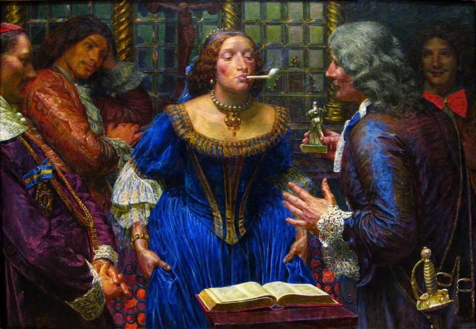 Kristian Zahrtmann (1843-1917) Dronning Christina i Palazzo Corsini (1908)