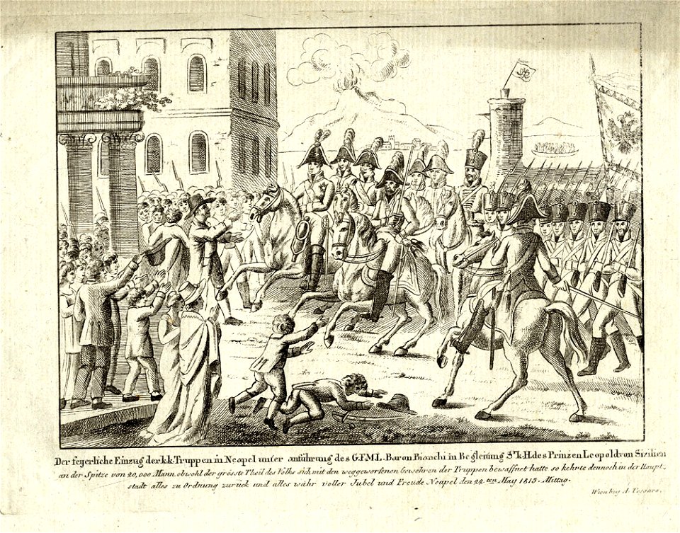 Kriegsbilder aus der Zeit Napoleons nach1815 ubs G 0210 II Einzug in Neapel