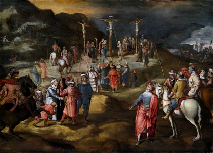 Kreuzigung Christi auf dem Kalvarienberg NL 17 Jh