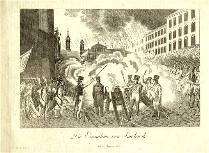Kriegsbilder aus der Zeit Napoleons nach1815 ubs G 0210 II Einnahme von Smolensk