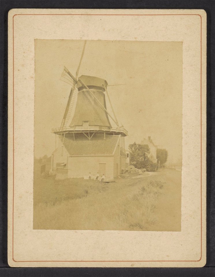Krijtmolen De Hoop aan de Baarsjesweg. Gezien in noordelijke richting, Afb ANWZ00473000001