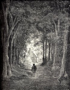 La Belle au Bois Dormant - third of six engravings by Gustave Doré. Free illustration for personal and commercial use.