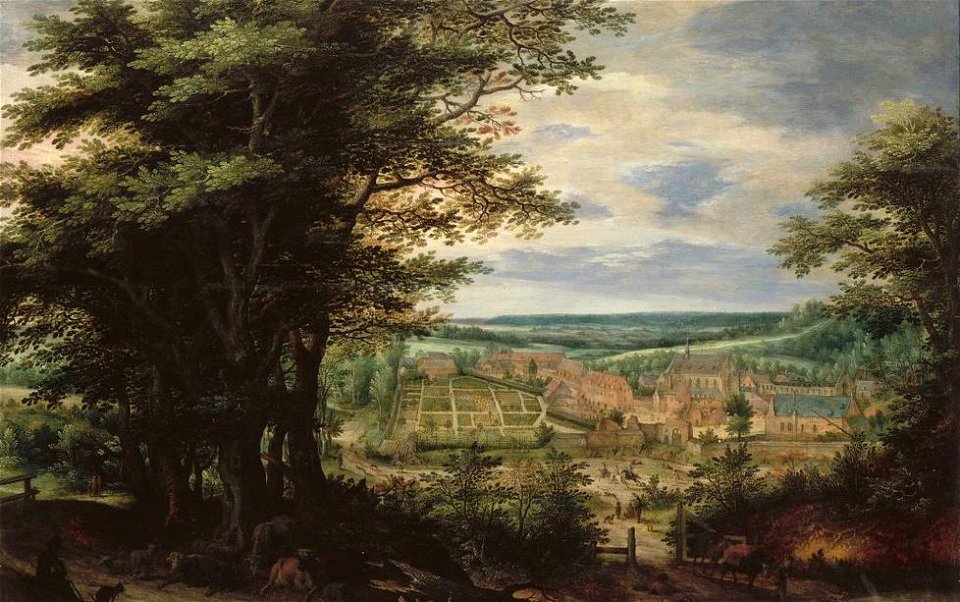 La Cambre Abbey by Denys van Alsloot (1609)