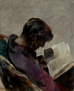 Christian Krohg - Lesende pike - Stavanger kunstmuseum - SG.0232