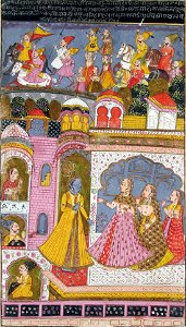 Krishna before a pavilion (6124567775)