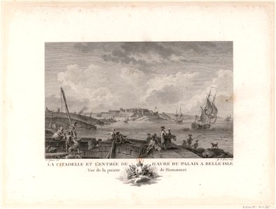 La Citadelle et l'Entrée Du Havre Du Palais A Belle Isle btv1b53185615m