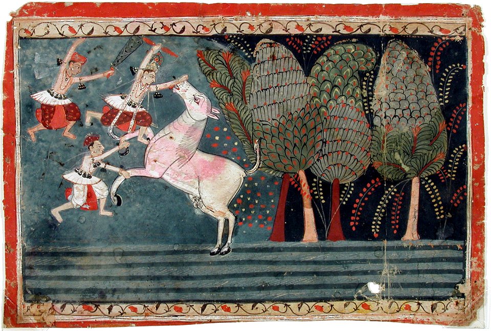 Krishna slays the Wild Ass Demon (6124574065)