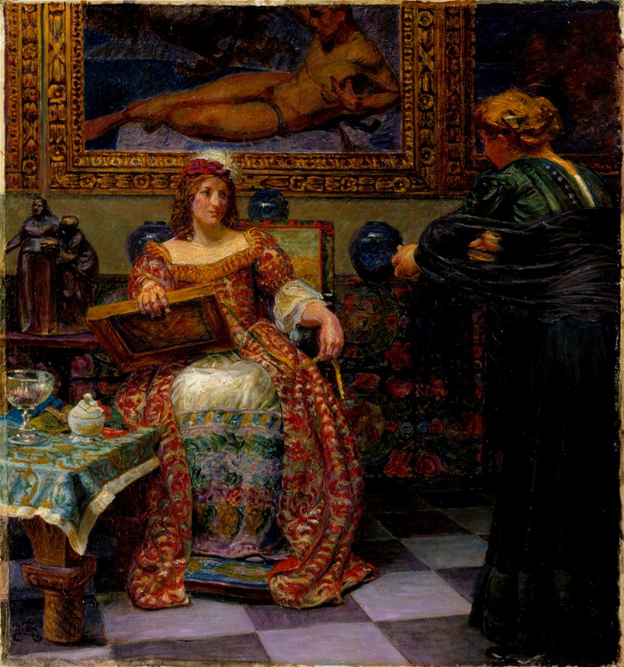 Kristian Zahrtmann - Leonora Kristina ja Dina Vijnhofvers - A IV 2862 - Finnish National Gallery