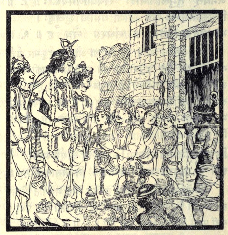 Krisna Arjuna releives Kings from Jail