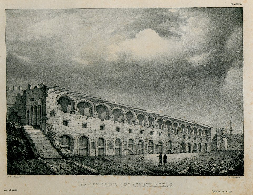 La Caserne des Chevaliers - Rottiers Bernard Eugène Antoine - 1828