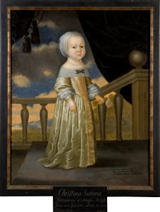 Kristina Sabina, 1643-44, prinsessa av Holstein-Gottorp (Julius Strachen) - Nationalmuseum - 14789