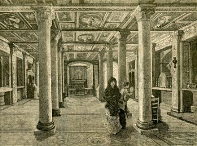 La Cripta di San Gennaro a Napoli xilografia. Free illustration for personal and commercial use.