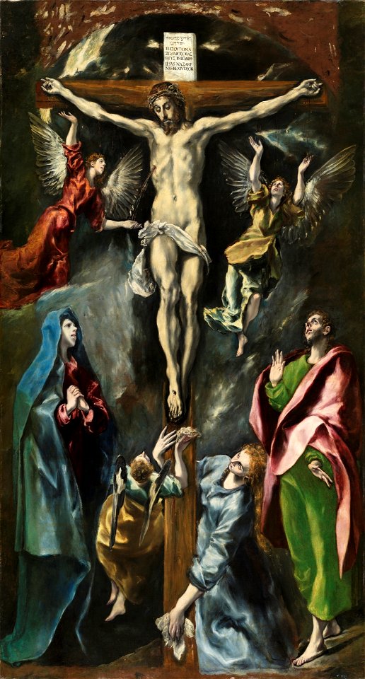 La crucifixión (El Greco, 1597)