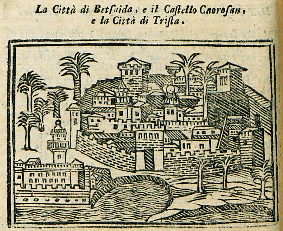 La città di Betsaida, e il Castello Cnorofan, è la città di Trista - Bianco Noe - 1600