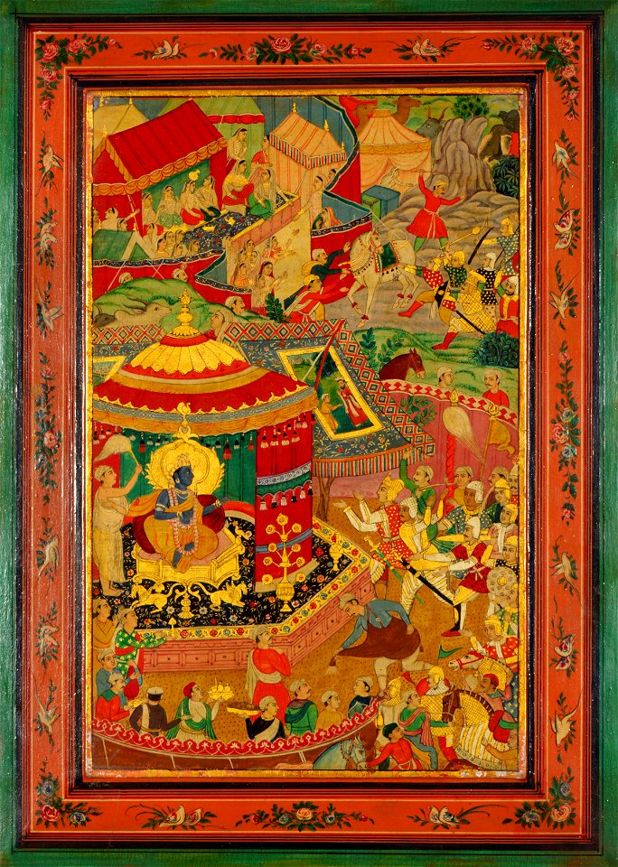 Krishna Encamped near the Field of Battle