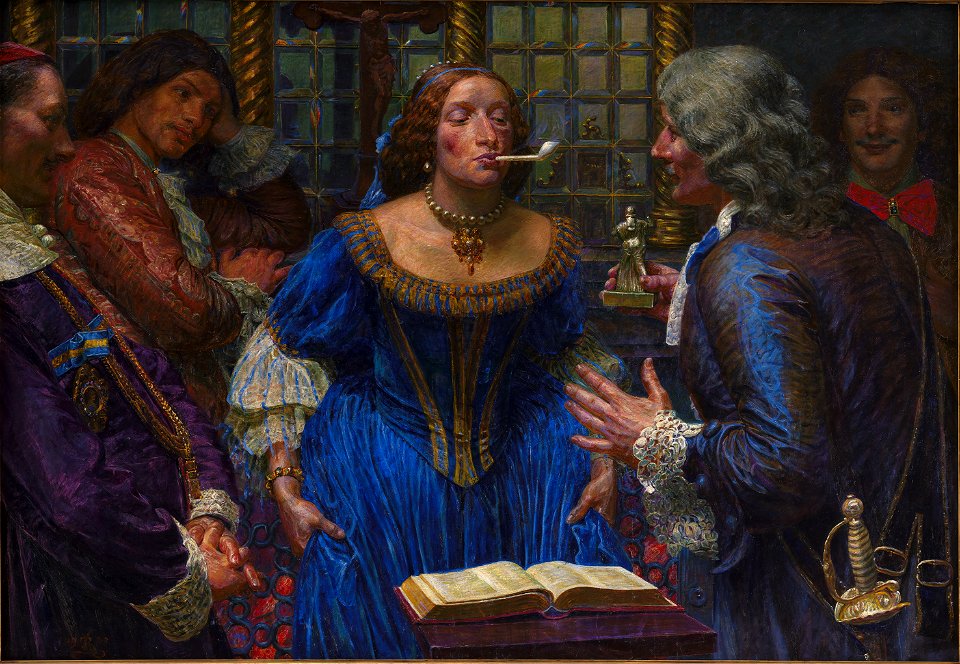 Kristian Zahrtmann - Queen Christina in Palazzo Corsini - KMS7961 - Statens Museum for Kunst