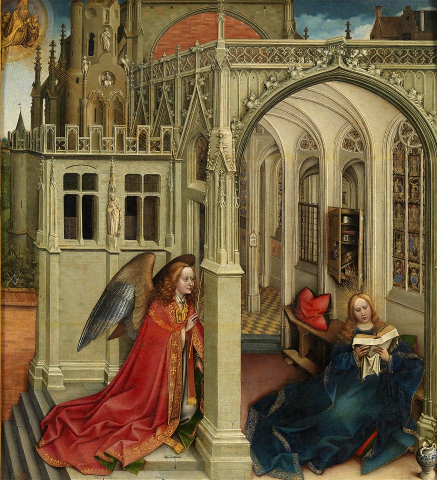 La Anunciación, por Robert Campin