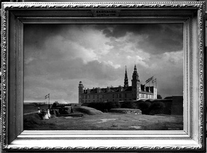 Kronborgs Slott, den 10 juni 1860 (Christian Martin Tegner) - Nationalmuseum - 39228
