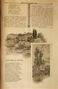 La Atalaya, 2.7.1893, Solares, dibujo izq. por Mariano Pedrero. Free illustration for personal and commercial use.