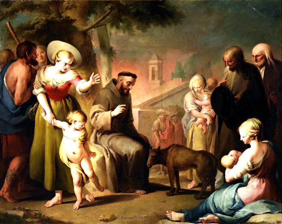 La conversión del lobo de Gubbio por San Francisco de Asís (Museo del Prado)