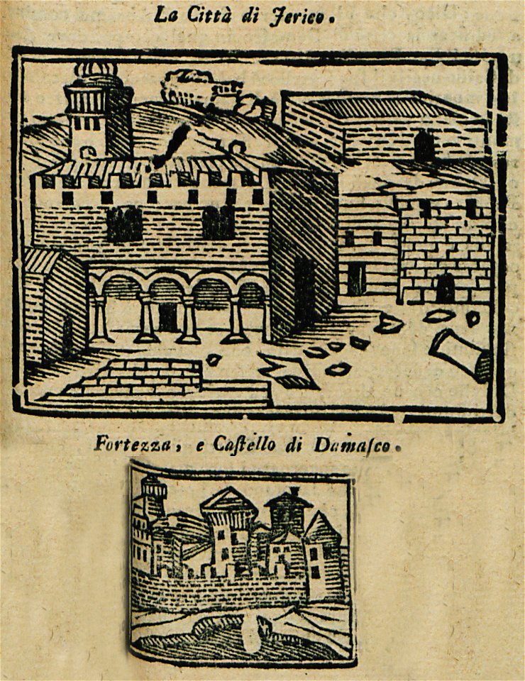 La città di Jerico Fortezza, e Castello di Damasco - Bianco Noe - 1600