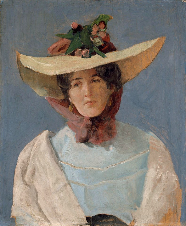 Christian Krohg - Portrett av skuespillerinnen Agnes Mowinckel - Nasjonalmuseet - NG.M.04464
