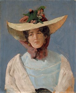 Christian Krohg - Portrett av skuespillerinnen Agnes Mowinckel - Nasjonalmuseet - NG.M.04464