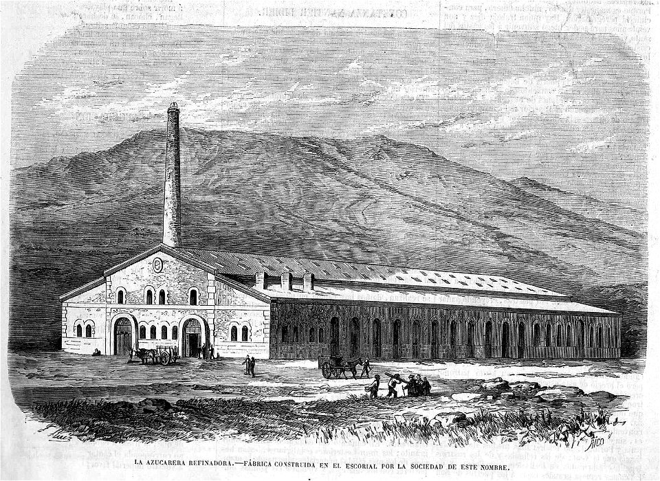 La azucarera refinadora, fábrica construida en El Escorial por la sociedad de este nombre