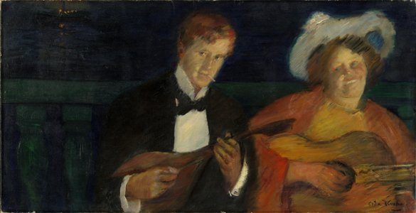 Oda Krohg - Nattfugler. Bokken Lasson og Sten Drewsen - NMK.2021.0182 - National Museum of Art, Architecture and Design