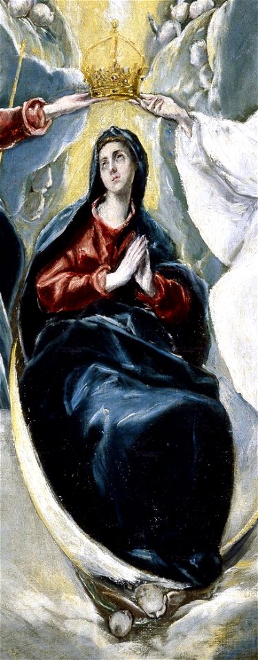 La Coronación de la Virgen, de El Greco (detalle)