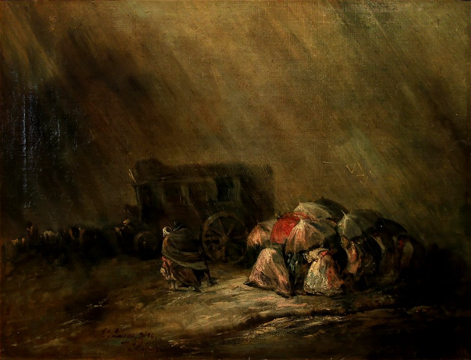 La Diligence sous l'orage, Eugenio Lucas y Velazquéz, Musée Goya