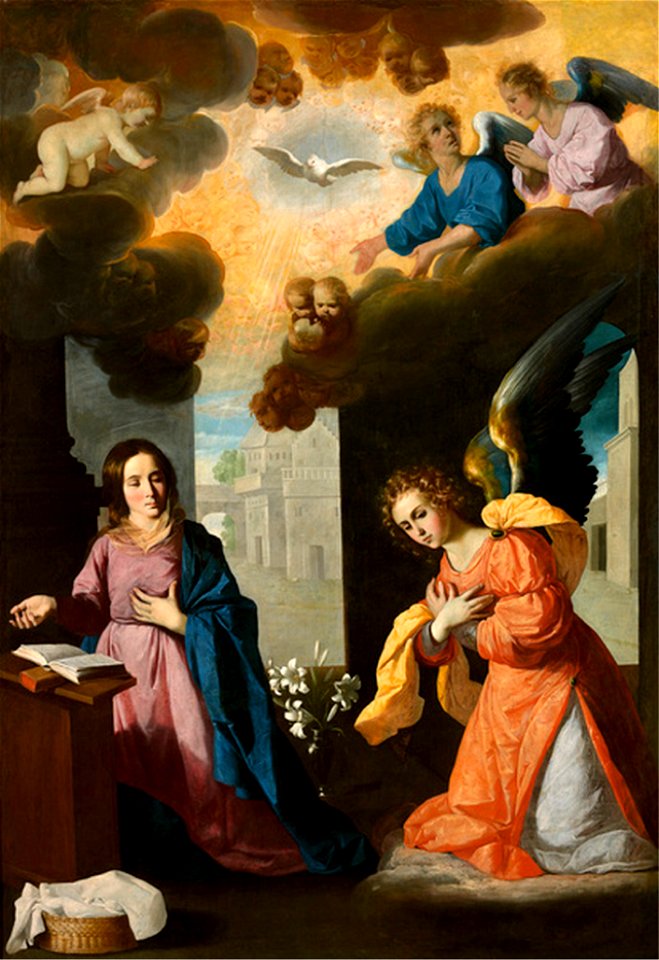 La Anunciación, por Francisco de Zurbarán