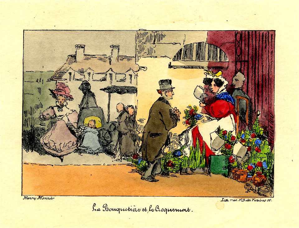 La bouquetière et le croque-mort (The flower seller and the undertaker) (BM 2006,U.299)