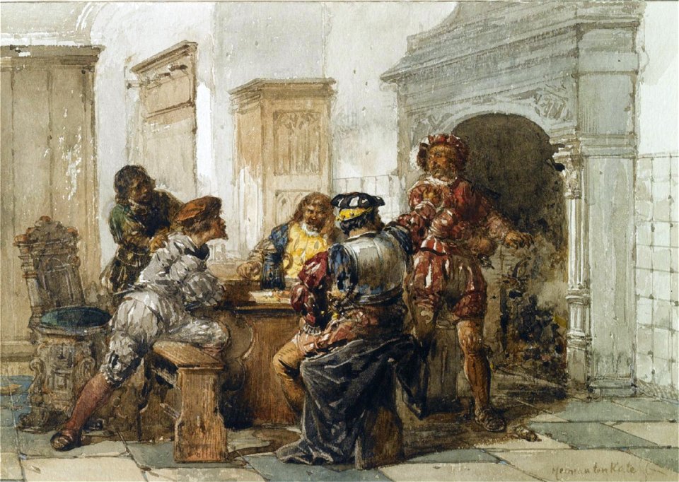 La Dispute by Herman Frederik Carel ten Kate (1822-1891) copy