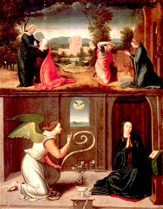 La Anunciación, Visitación y Nacimiento, de Lorenzo de Ávila (Museo Lázaro Galdiano, Madrid)