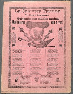 La calavera taurina ya llegó a todo correr, gritando con mucha muina- que toreros van a ver LCCN99615833