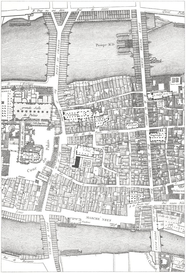 La Cité entre le Pont Notre-Dame et le Pont au Change 1754