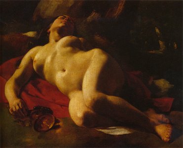 La Bacchante Courbet. Free illustration for personal and commercial use.