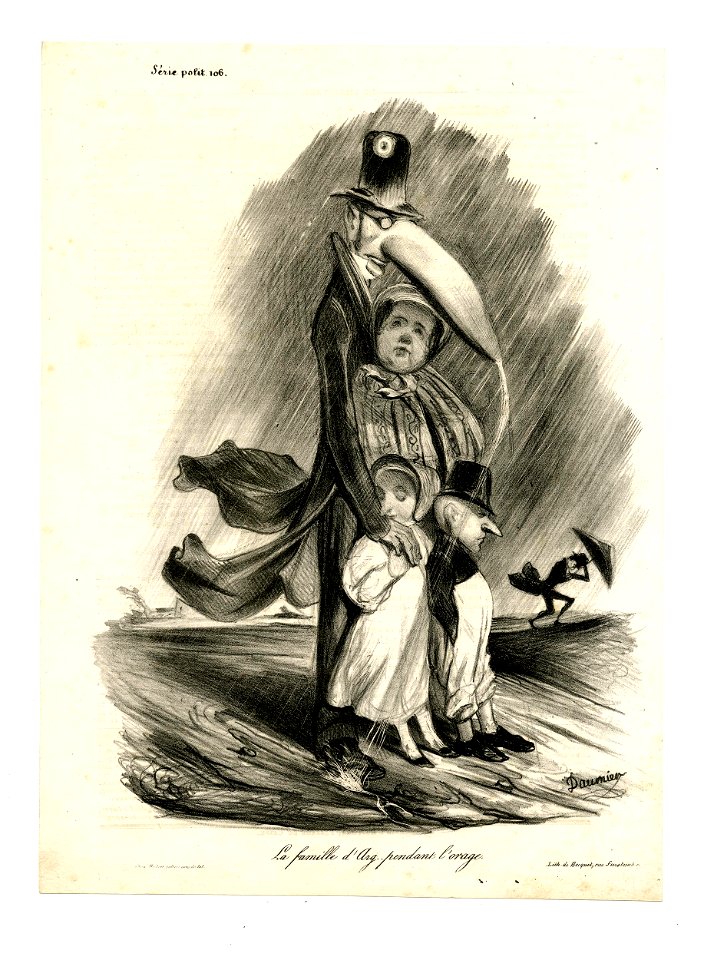 La famille d'Arg... pendant l'orage (The Arg... family during a storm) (BM 1907,0330.3)