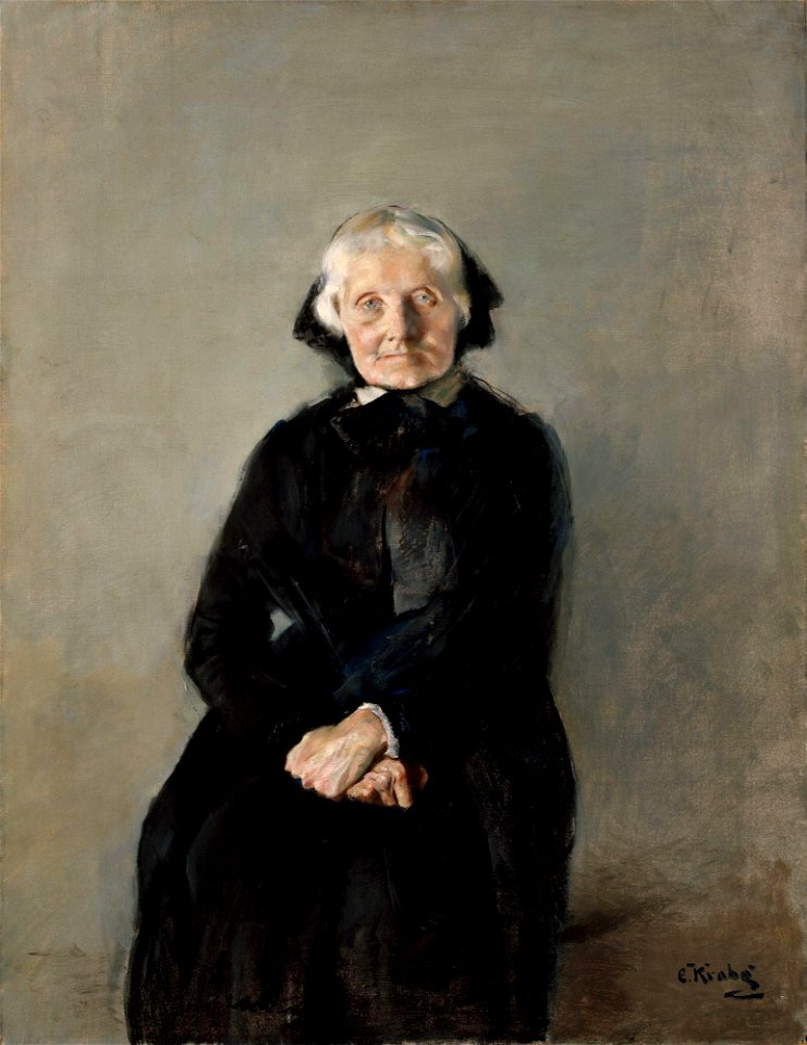 Christian Krohg - Portrait of Marie Krohg, the Artist's Aunt - Marie Krohg, kunstnerens tante - Nasjonalmuseet - NG.M.00421