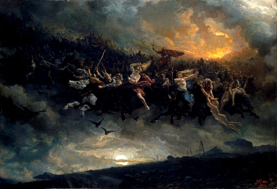 La caza salvaje de Odín, por Peter Nicolai Arbo