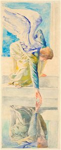 The Pool At Bethesda - The Angel Troubling The Water (John La Farge). Free illustration for personal and commercial use.