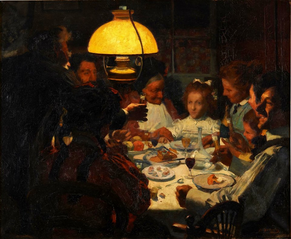 La cena de primera comunión, de André Devambez (Museo del Prado)