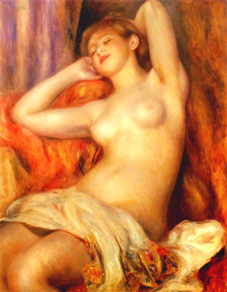 La baigneuse endormie (1897) par Auguste Renoir (B)